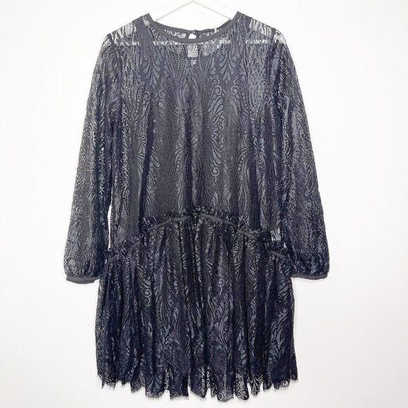 JOHNNY WAS Rai Lace Black Dress  - Picture 2 of 13